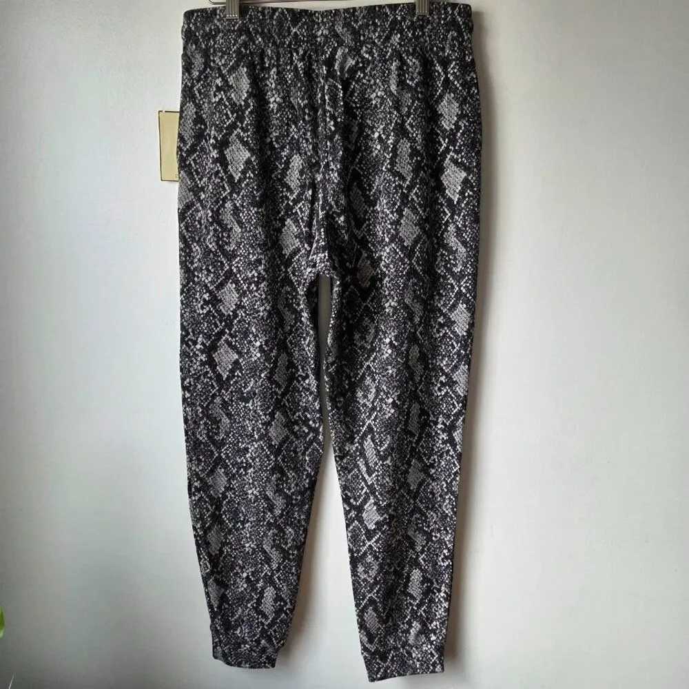 NWT MICHAEL KORS SNAKESKIN PATTERN PRINTED JOGGERS SIZE M